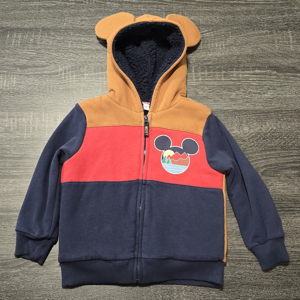 Mickey Toddler Boys Sherpa Lined Jacket 4T